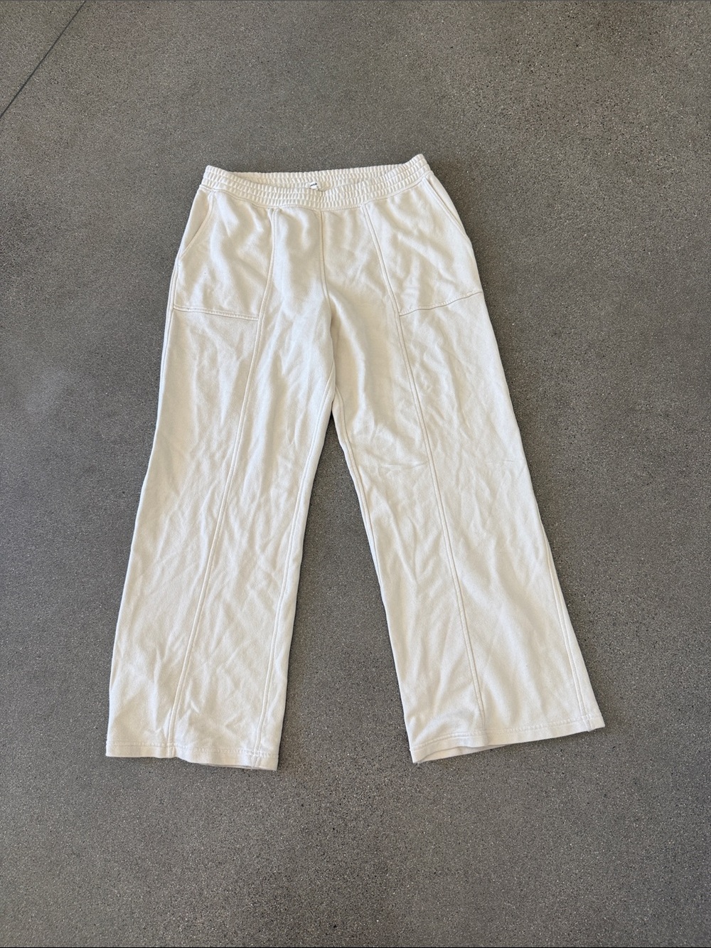 aerie Cream Cozy Knit Lounge Top